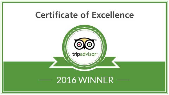 Trip Advisor 2016 Winner